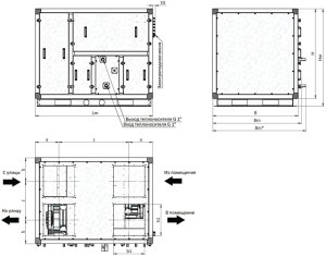 Приточно-вытяжная установка с роторным рекуператором RWN-RR-2900(30m)-ЕС-W-Compact(N)