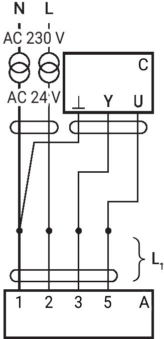 GK24A-MF — Схема подключения
